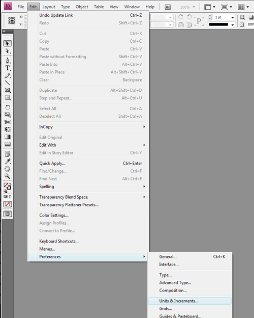 Indesign Preferences